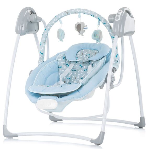 Leagan electric si balansoar Chipolino Paradise blue ribbon, Culoare: Blue  - ExclusivMAG.ro