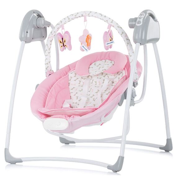 Leagan electric si balansoar Chipolino Paradise pink ribbon, Culoare: Roz  - ExclusivMAG.ro