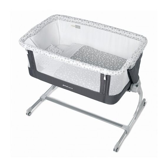 Patut multifunctional Jane Baby Side Star, Culoare: Alb/Gri  - ExclusivMAG.ro