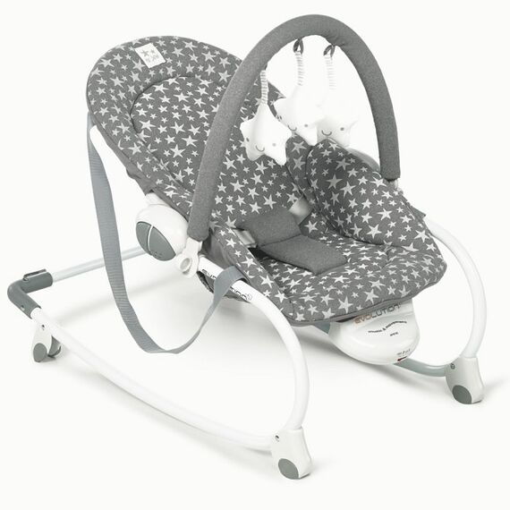 Balansoar cu vibratii Jane Evolution Star, Culoare: Alb/Gri  - ExclusivMAG.ro