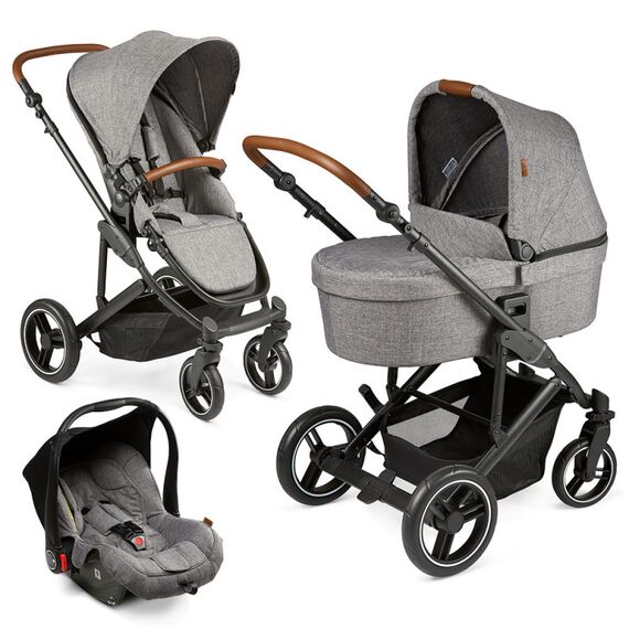 Carucior Catania 4 Set woven graphite Circle by ABC Design, Culoare: Gri  - ExclusivMAG.ro