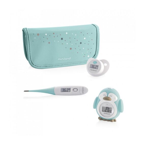 Set termometre Thermokit Azure Miniland Baby, Culoare: Turcoaz  - ExclusivMAG.ro