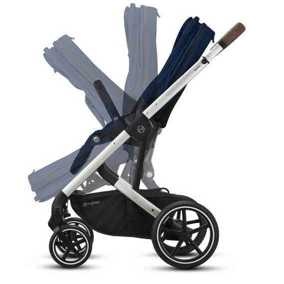 Carucior Cybex Balios S Lux Cadru Silver Soho Grey, Culoare: Gri - poza 3 - ExclusivMAG.ro