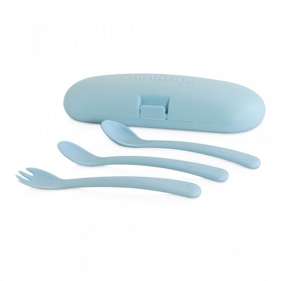 Set Tacamuri Ergonomice pentru copii Azure Miniland, Culoare: Blue  - ExclusivMAG.ro