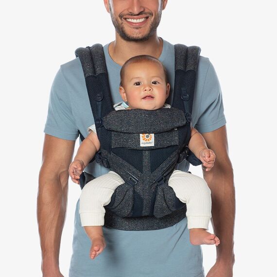 Marsupiu Ergobaby Omni 360 Cool Air Mesh Blue Tweed - poza 4 - ExclusivMAG.ro