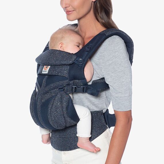 Marsupiu Ergobaby Omni 360 Cool Air Mesh Blue Tweed - poza 5 - ExclusivMAG.ro