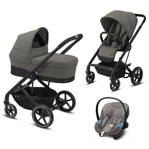 Carucior Cybex Balios S Lux 3 in 1 Cadru Negru, Culoare: Multicolor  - ExclusivMAG.ro