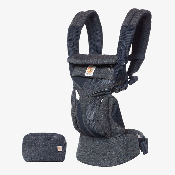 Marsupiu Ergobaby Omni 360 Cool Air Mesh Blue Tweed  - ExclusivMAG.ro