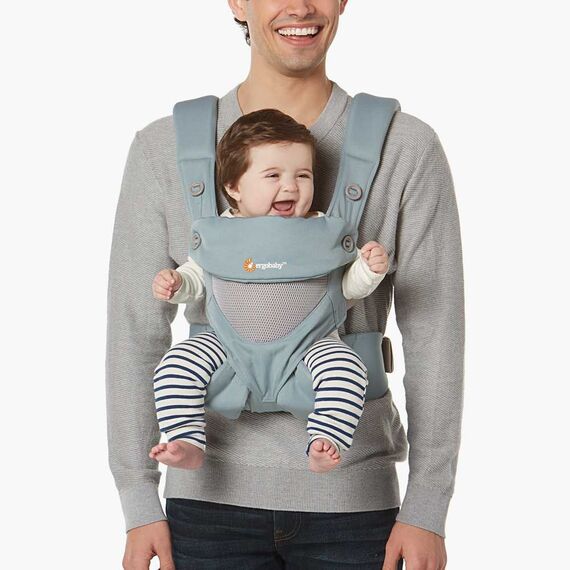 Marsupiu Ergobaby 4 Pozitii 360 Cool Air Mesh Sea Mist - poza 4 - ExclusivMAG.ro