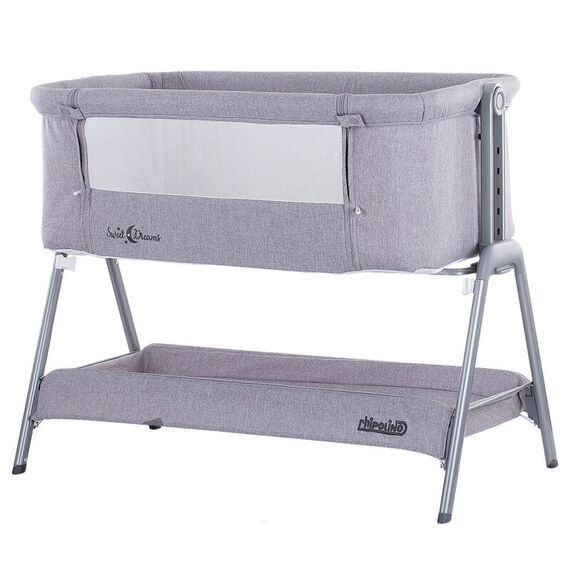 Patut Co-Sleeper Chipolino Sweet Dreams grey, Culoare: Gri  - ExclusivMAG.ro