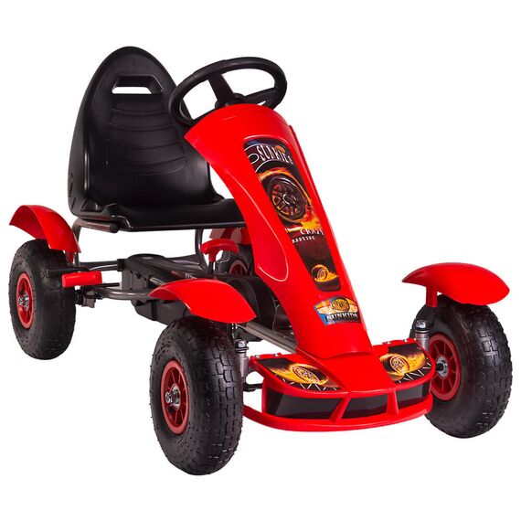 Kart cu pedale Kidscare F618 Air rosu - poza 5 - ExclusivMAG.ro