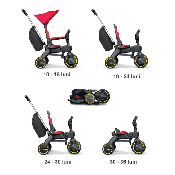 Tricicleta Doona Liki Trike S3 Flame Red, Culoare: Rosu - poza 8 - ExclusivMAG.ro