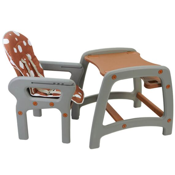 Scaun de masa multifunctional maro Kidscare, Culoare: Maro - poza 3 - ExclusivMAG.ro