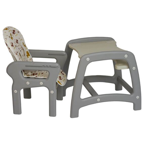 Scaun de masa multifunctional crem Kidscare, Culoare: Crem - poza 3 - ExclusivMAG.ro