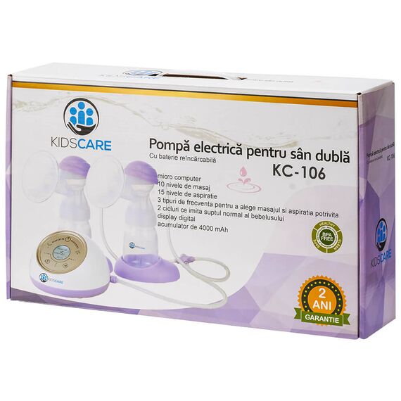 Pompa de san electrica dubla Kidscare KC106 - poza 4 - ExclusivMAG.ro
