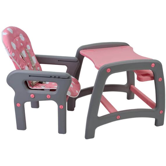 Scaun de masa multifunctional roz Kidscare, Culoare: Roz - poza 3 - ExclusivMAG.ro