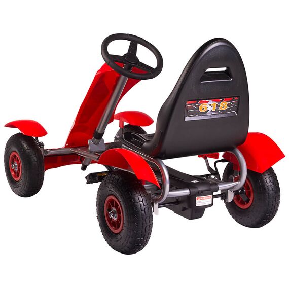 Kart cu pedale Kidscare F618 Air rosu - poza 3 - ExclusivMAG.ro