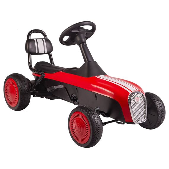 Kart cu pedale Retro rosu Kidscare - poza 6 - ExclusivMAG.ro
