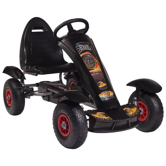 Kart cu pedale Kidscare F618 Air negru - poza 5 - ExclusivMAG.ro