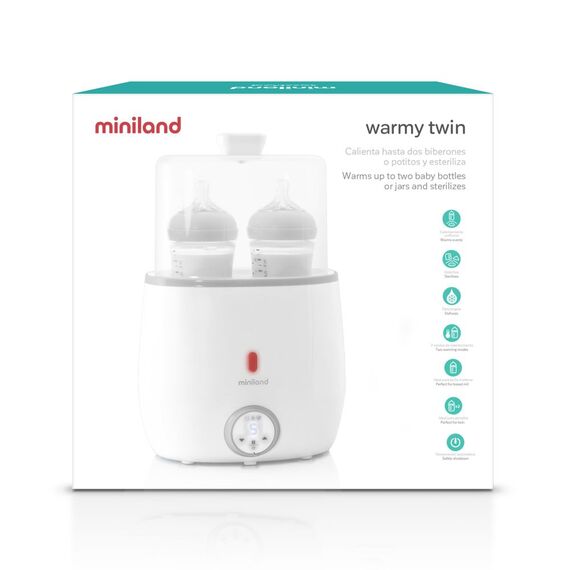 Incalzitor si sterilizator Warmy Twin Miniland Baby - poza 4 - ExclusivMAG.ro