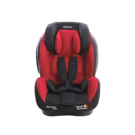 Scaun auto Georgia cu Isofix si Top Tether Rosu Kidscare, Culoare: Rosu/Negru, Grupa: 9-36kg (9 luni - 12 ani) - poza 2 - ExclusivMAG.ro