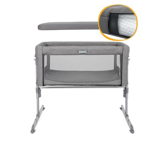 Patut Pliant 2 in 1 Joie Roomie Glide Foggy Gray, Culoare: Gri - poza 10 - ExclusivMAG.ro