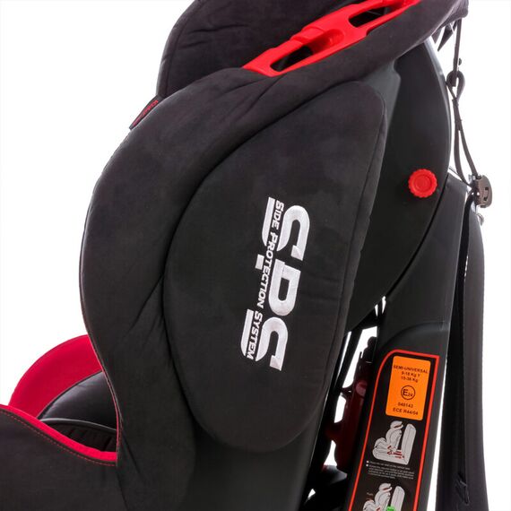 Scaun auto Georgia cu Isofix si Top Tether Rosu Kidscare, Culoare: Rosu/Negru, Grupa: 9-36kg (9 luni - 12 ani) - poza 5 - ExclusivMAG.ro