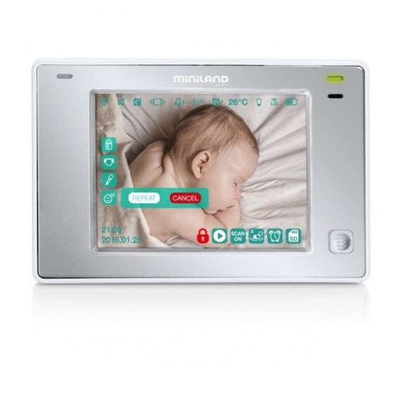 Interfon video monitorizare copii 3.5” Touch Miniland Baby - poza 4 - ExclusivMAG.ro