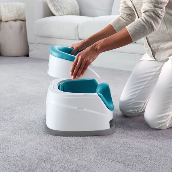 Scaun de masa 2 in 1 Ingenuity Peacock Blue, Culoare: Blue - poza 3 - ExclusivMAG.ro