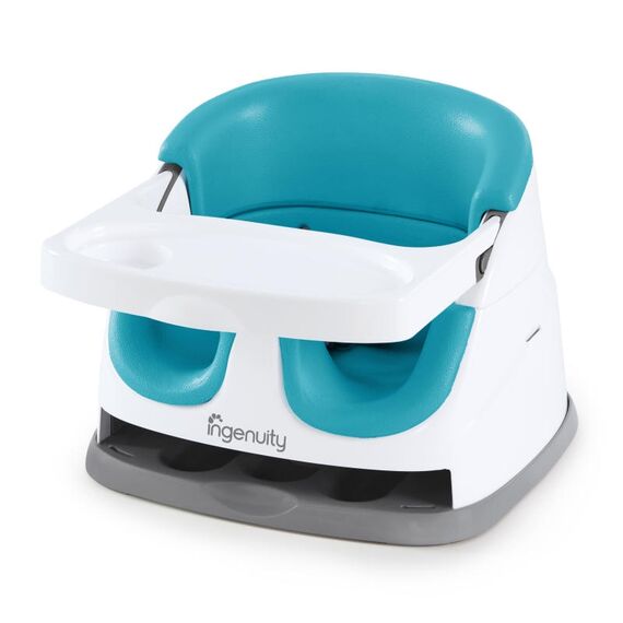 Scaun de masa 2 in 1 Ingenuity Peacock Blue, Culoare: Blue  - ExclusivMAG.ro