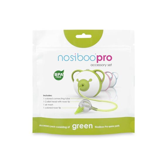 Set accesorii aspirator nazal electric Nosiboo Pro verde, Culoare: Verde - poza 3 - ExclusivMAG.ro