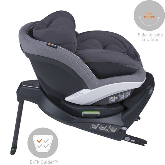 Scaun auto BeSafe iZi Twist B-E i-Size (0-4 ani) Metallic Mélange, Culoare: Gri/Negru, Grupa: 0-18kg (0 luni - 4 ani) - poza 3 - ExclusivMAG.ro
