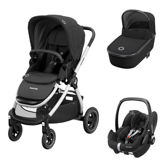 Carucior 3in1 Adorra Maxi-Cosi Essential Black, Culoare: Negru  - ExclusivMAG.ro