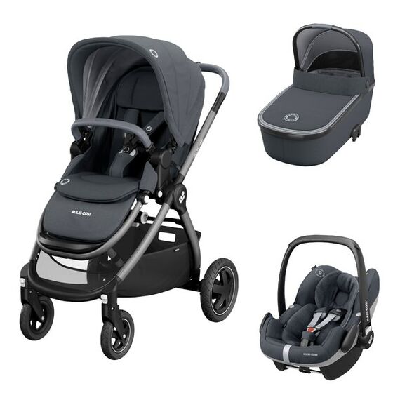 Carucior 3in1 Adorra Maxi-Cosi Essential Graphite, Culoare: Gri  - ExclusivMAG.ro