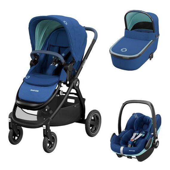 Carucior 3in1 Adorra Maxi-Cosi Essential Blue, Culoare: Blue  - ExclusivMAG.ro