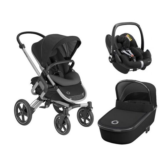 Carucior 3 in 1 Nova Maxi Cosi Essential Black, Culoare: Gri/Negru  - ExclusivMAG.ro