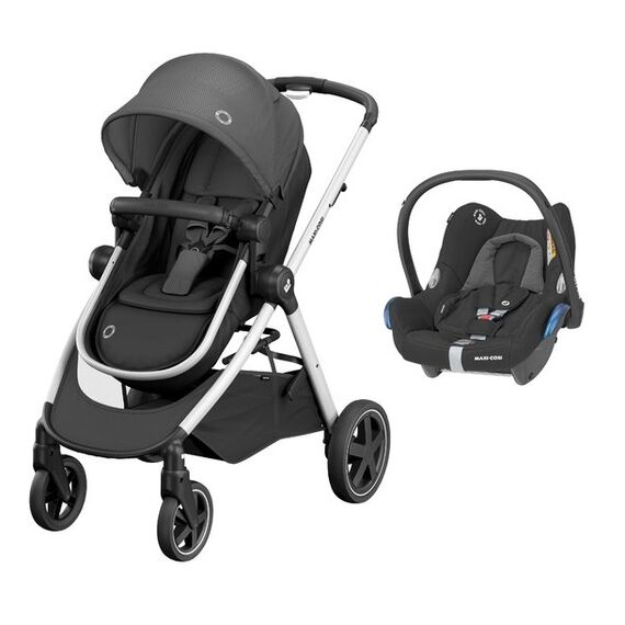Carucior 3in1 Zelia Maxi-Cosi Essential Black, Culoare: Negru  - ExclusivMAG.ro