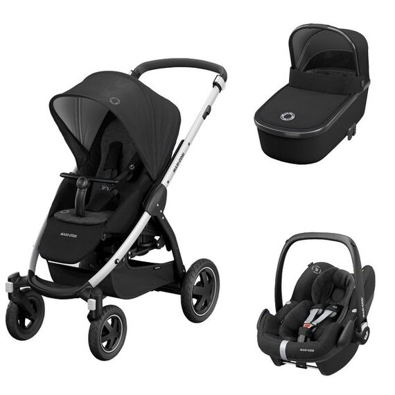 Carucior 3in1 Stella Maxi-Cosi Essential Black  - ExclusivMAG.ro