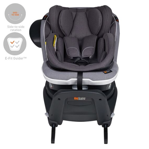 Scaun auto BeSafe iZi Twist B-E i-Size (0-4 ani) Metallic Mélange, Culoare: Gri/Negru, Grupa: 0-18kg (0 luni - 4 ani) - poza 4 - ExclusivMAG.ro