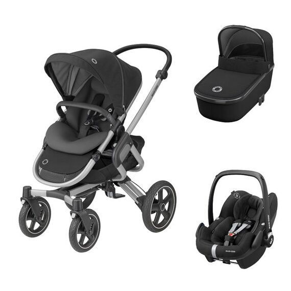 Carucior 3in1 Nova 4 Maxi-Cosi Essential Black, Culoare: Negru  - ExclusivMAG.ro