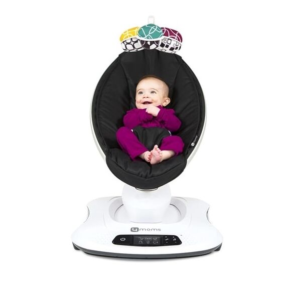 Fotoliu Balansoar Bebelusi 4MOMS MamaRoo 4.0 Classic Negru, Culoare: Negru  - ExclusivMAG.ro