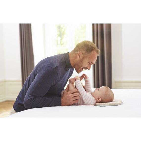 Perna Babymoov Lovenest Original din bumbac organic impotriva plagiocefaliei Natural Care, Culoare: Crem - poza 3 - ExclusivMAG.ro