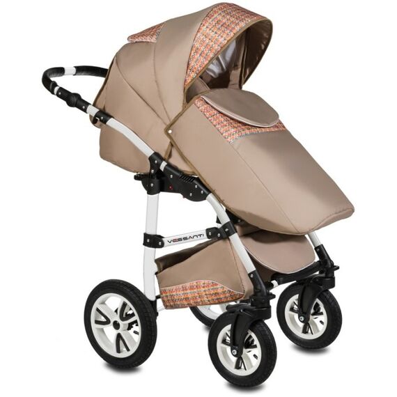 Carucior 3 in 1 Flamingo Easy Drive Beige Vessanti, Culoare: Crem - poza 2 - ExclusivMAG.ro