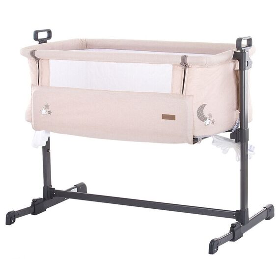 Patut Co-Sleeper Chipolino Close To Me beige stars, Culoare: Crem - poza 2 - ExclusivMAG.ro
