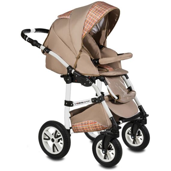Carucior 3 in 1 Flamingo Easy Drive Beige Vessanti, Culoare: Crem - poza 3 - ExclusivMAG.ro