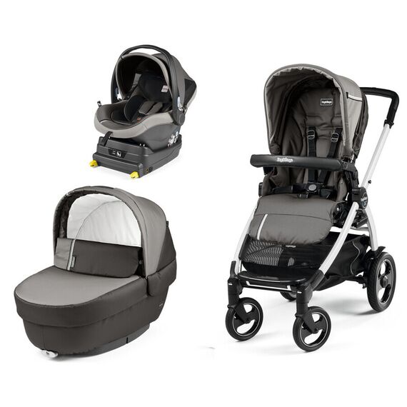 Carucior 3 In 1 Peg Perego Book Plus 51 S Titania, baza i-Size inclusa, Class Grey, Culoare: Gri  - ExclusivMAG.ro