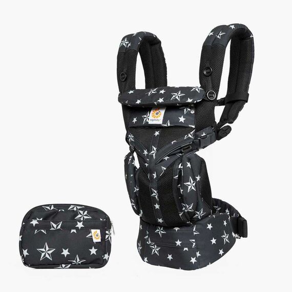 Marsupiu Ergobaby Omni 360 Cool Air Mesh Black Stars  - ExclusivMAG.ro