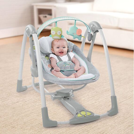 Leagan Ingenuity portabil Swing 'n Go Portable Swing™ - Hugs & Hoots™ - poza 6 - ExclusivMAG.ro