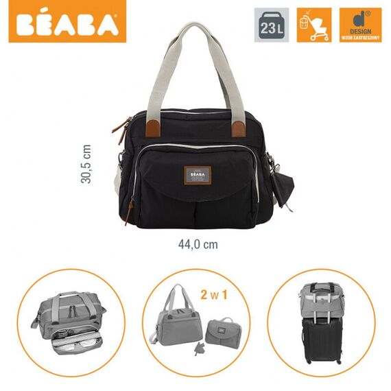 Geanta de infasat Beaba Geneva II Neagra New Color, Culoare: Negru - poza 2 - ExclusivMAG.ro