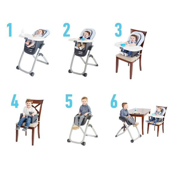 Scaun de masa Graco Duodiner DLX 6 in 1 Patchwork Grey - poza 6 - ExclusivMAG.ro